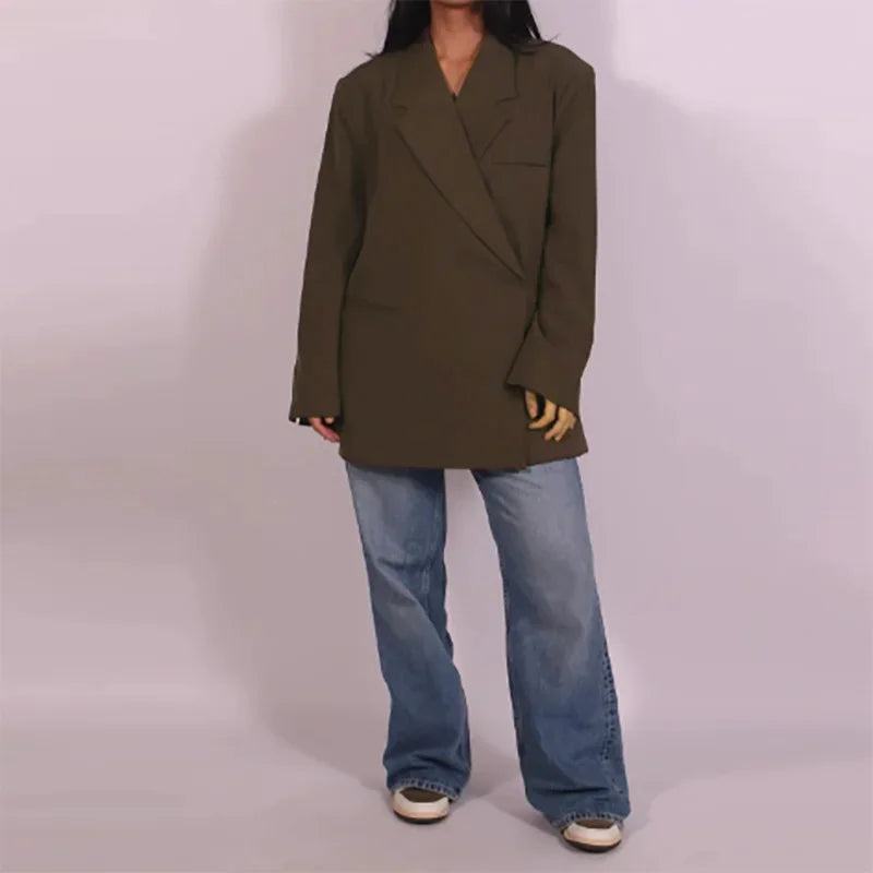 Women Casual Blazer Shorts Set Elegant 2 Piece Outfit