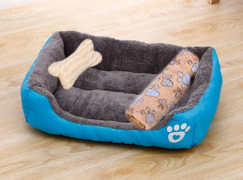 Warm Square Dog Bed for Small Medium Large Dogs and Cats