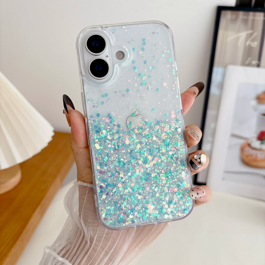 Luminous Glitter Silicone Neon Transparent iPhone Case
