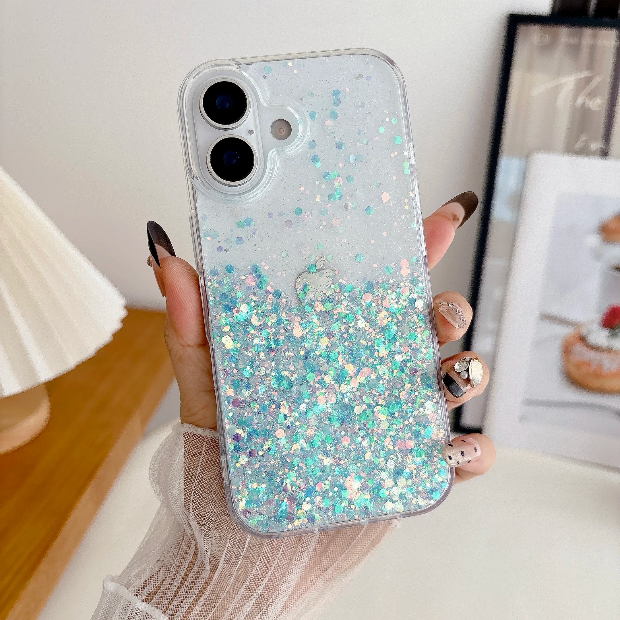 Luminous Glitter Silicone Neon Transparent iPhone Case