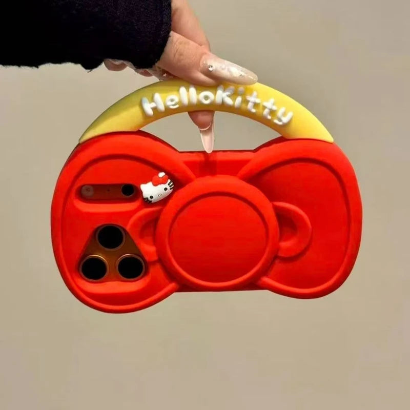 Bowknot Bags Shape Hello Kitty Silicone 3D iPhone Case