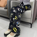 Hello Kitty Batman Flannel Pajama Pants Warm Plush Casual Clothing