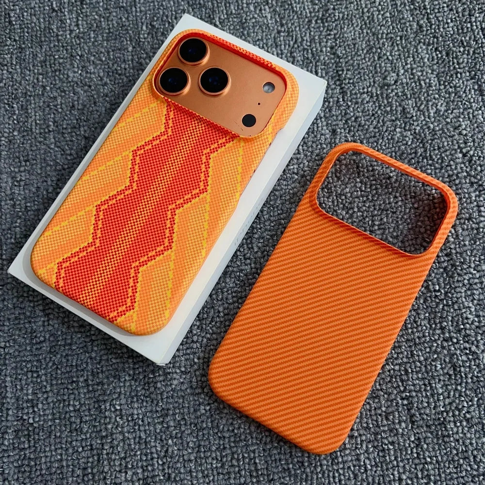 Carbon Fiber MagSafe Magnetic Frameless PC Bumper iPhone Case
