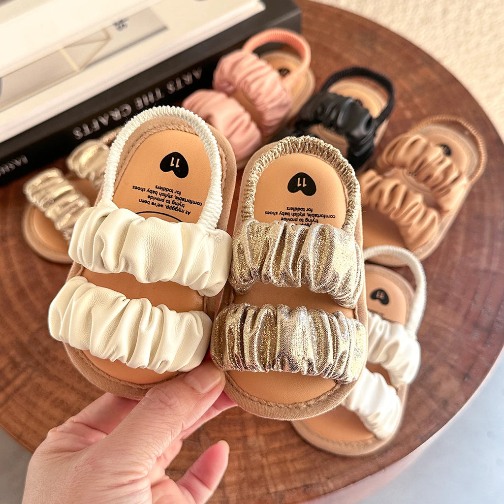 Baby Boys Girls Soft Sole Summer Sandals Newborn First Walker Beach Shoes