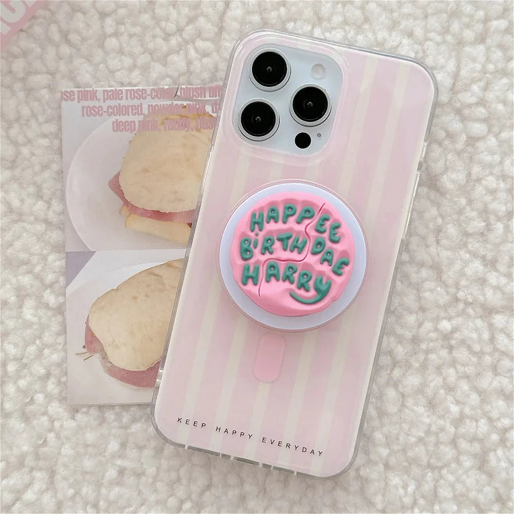 Pink MagSafe Phone Grip Stand Magnetic Holder iPhone Case
