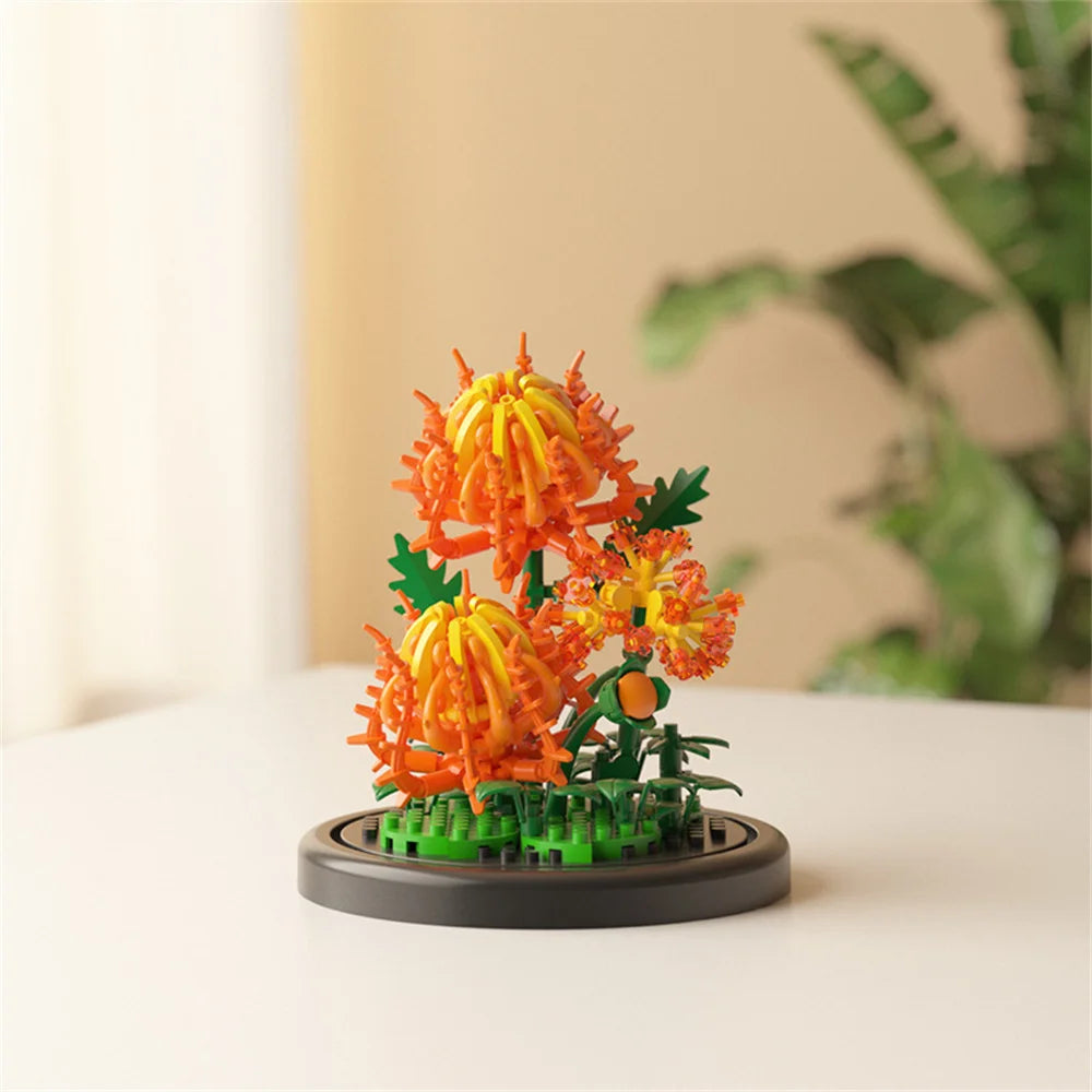 Eternal Flower Bouquet Building Blocks Bonsai Potted Plant DIY Model Toy Gift