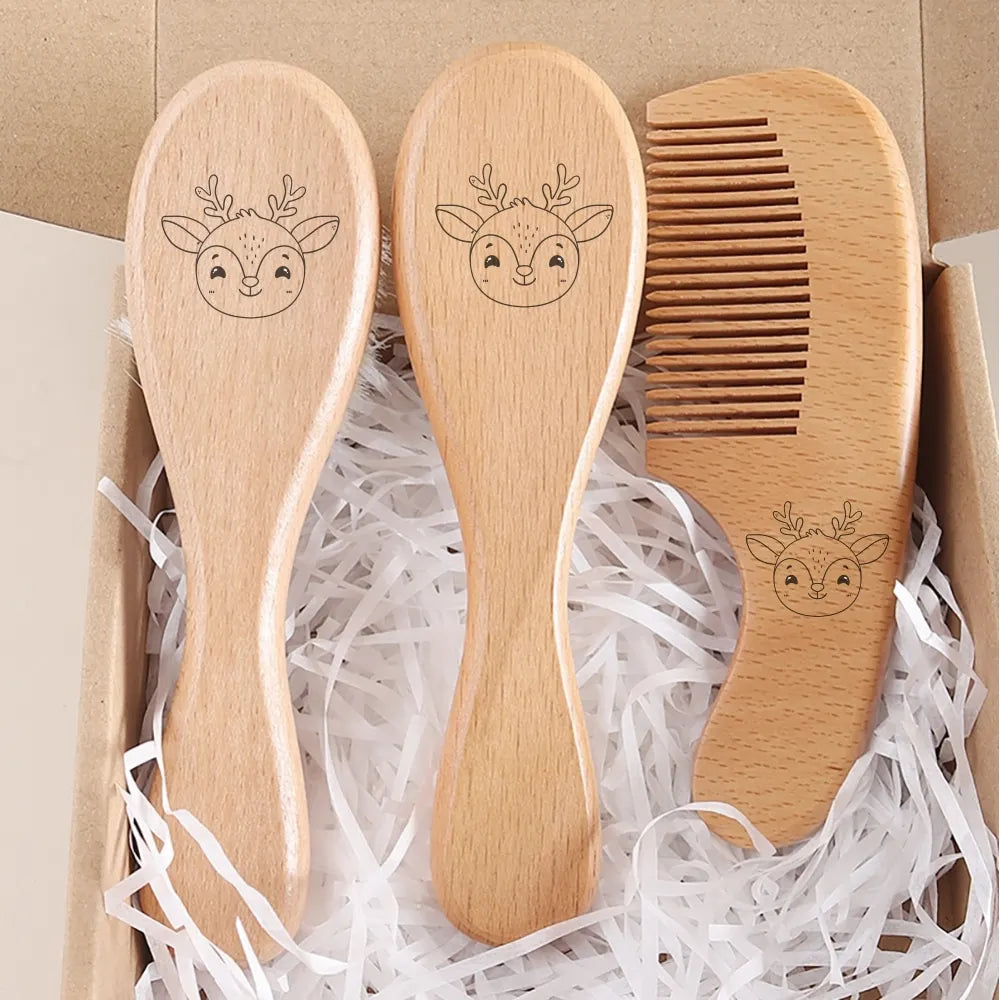Panda Baby Hair Brush Comb Set Newborn Gift