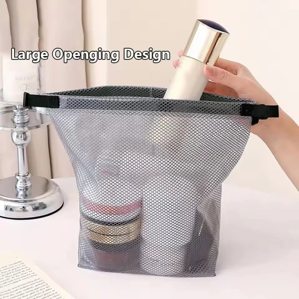Travel Makeup Storage Bag Large Capacity Waterproof Cosmetic Organizer Handheld Toiletry Bag