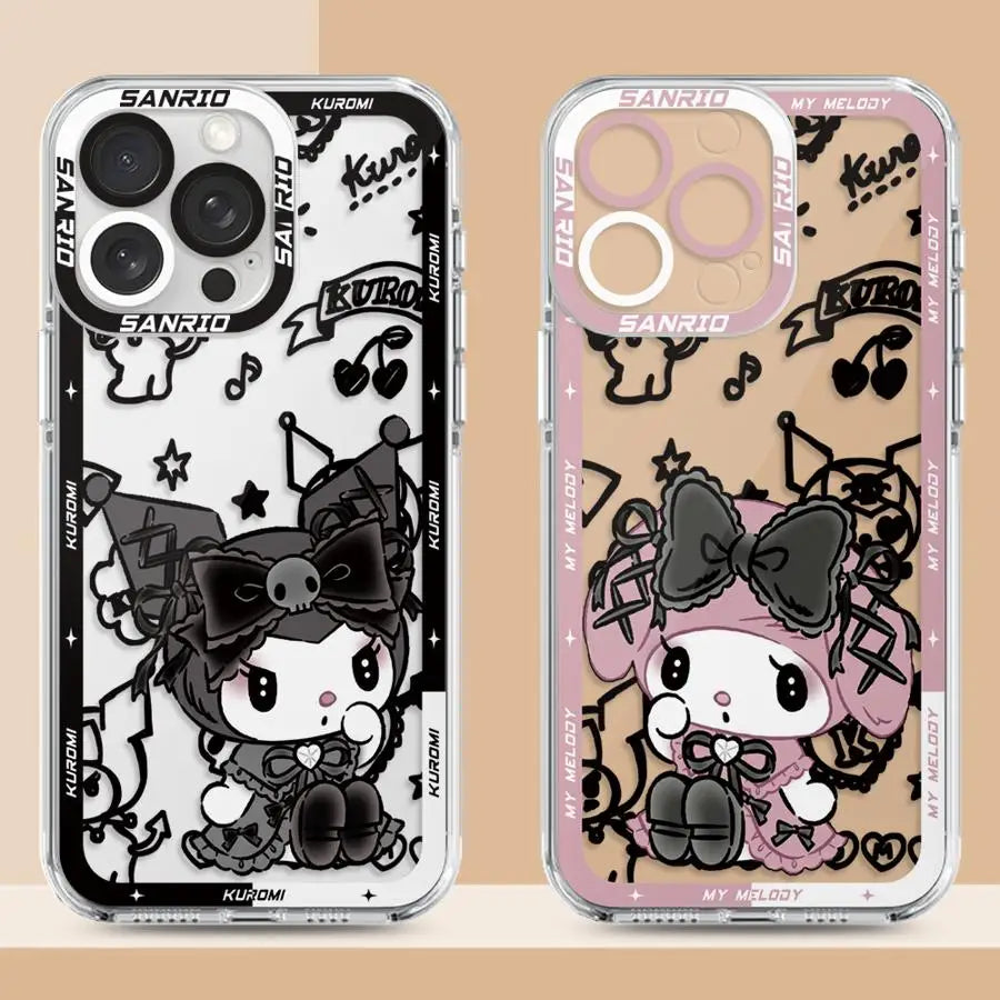 Kuromi My Melody Clear Cute Shockproof iPhone Case