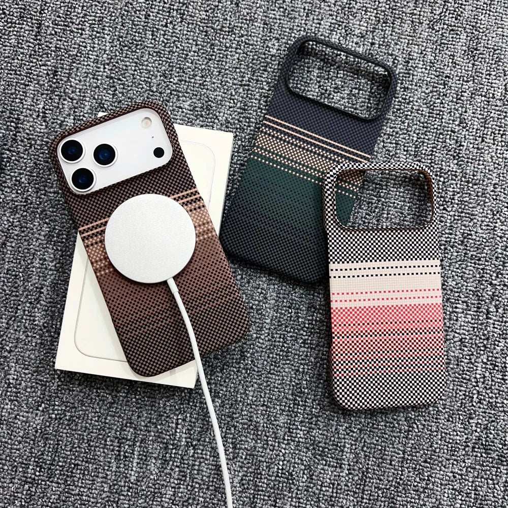 Carbon Fiber MagSafe Magnetic Frameless PC Bumper iPhone Case