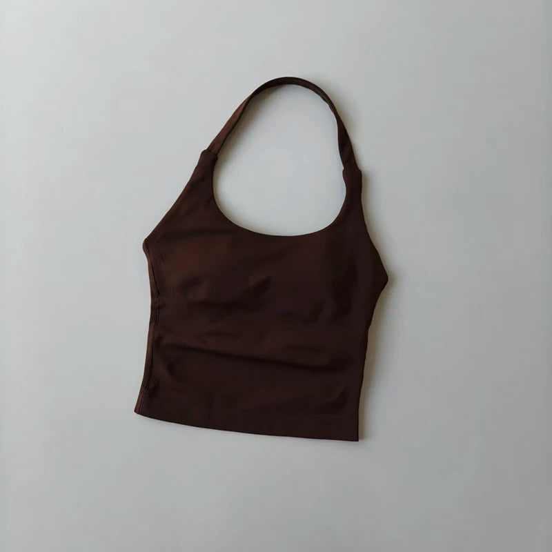Women Halter Sports Bra Shockproof Yoga Running Fitness Vest