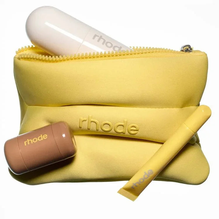 Yellow Makeup Bag Portable Travel Cosmetic Pouch Zipper Toiletry Organizer Women