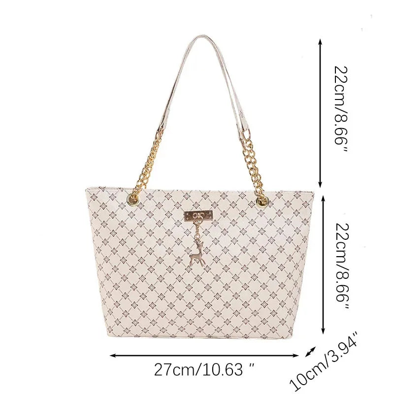 Women Large Capacity Tote Bag Soft Leather Shoulder Bag Fashion Handbag Casual Elegant Daily Bag for Work Travel