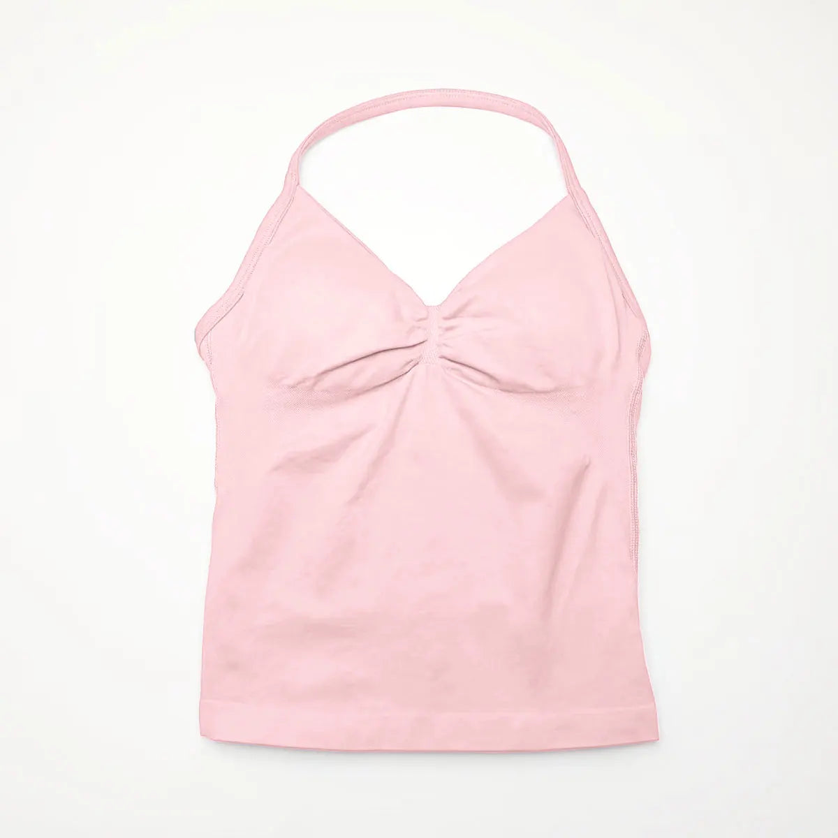 Longline Strappy Yoga Top Women Built In Bra Gym Fitness Halter Vest