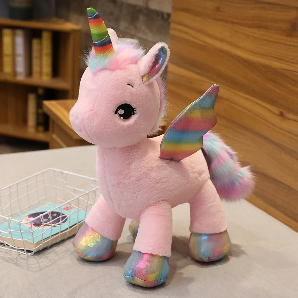 Rainbow Unicorn Plush Toy Soft Stuffed Animal Pillow Cute Kawaii Unicorn Doll for Kids Gift & Room Decor