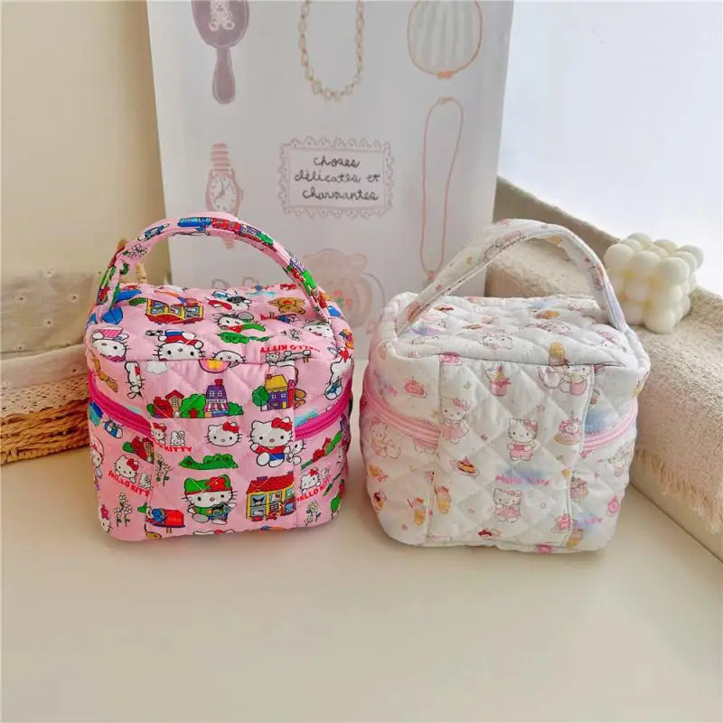 Hello Kitty Embroidered Makeup Bag Large Capacity Case