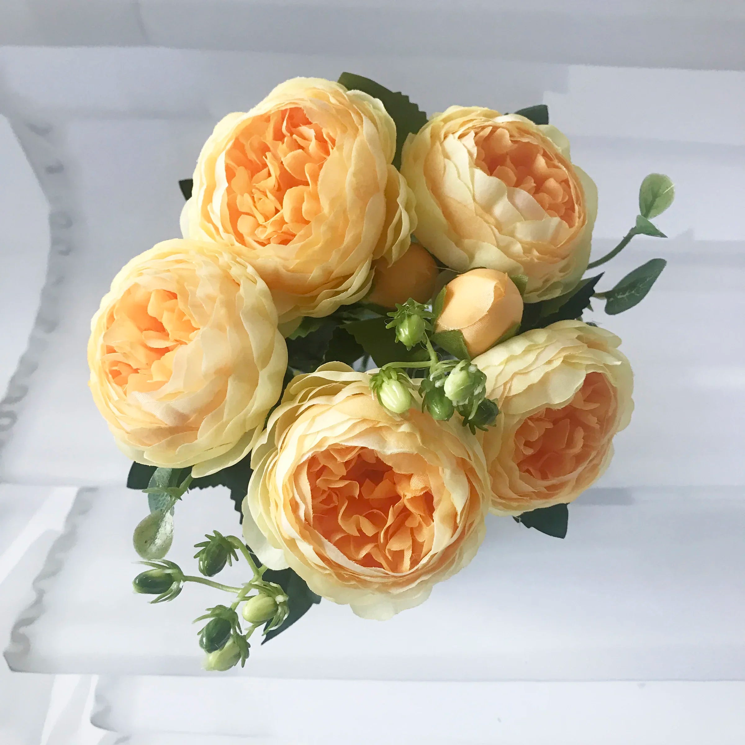 30cm Pink Peony Artificial Flower Bouquet Silk Fake Flowers Home Wedding Decor