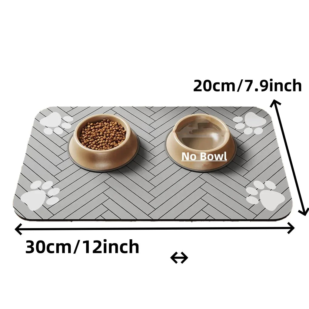 Absorbent Pet Feeding Mat – Waterproof Bowl Placemat for Dogs and Cats