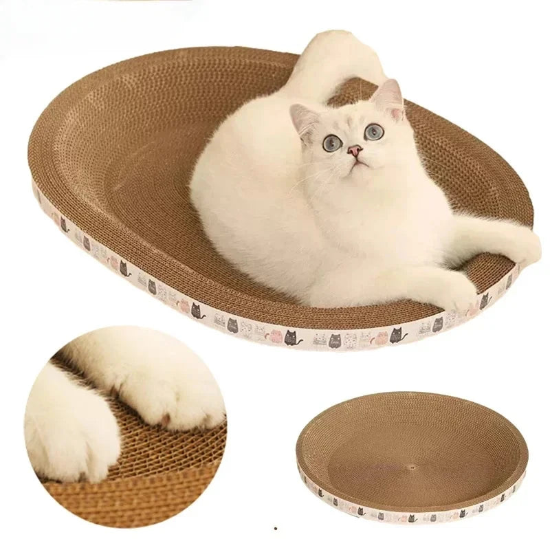 Corrugated Cat Scratcher Bed with Catnip