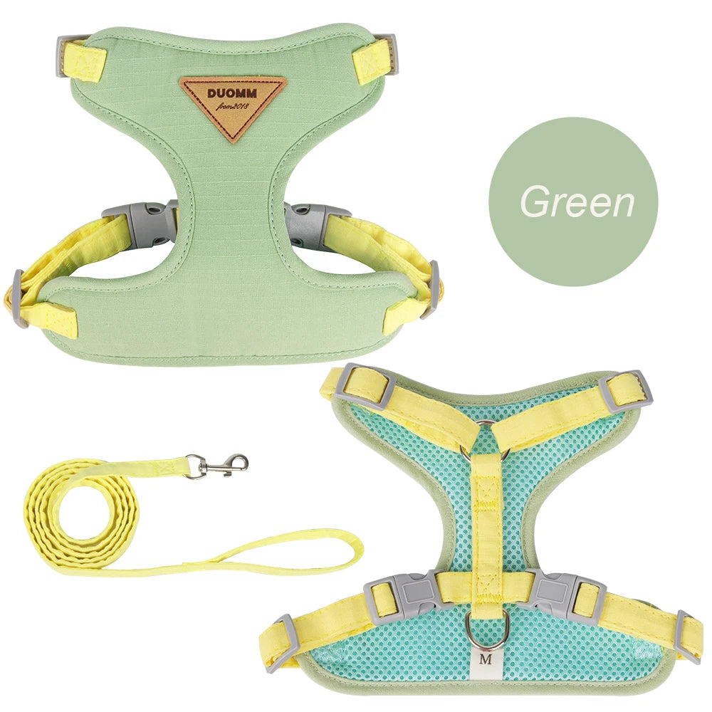 Breathable Pet Harness and Leash Set for Cats and Small Dogs Outdoor Walking