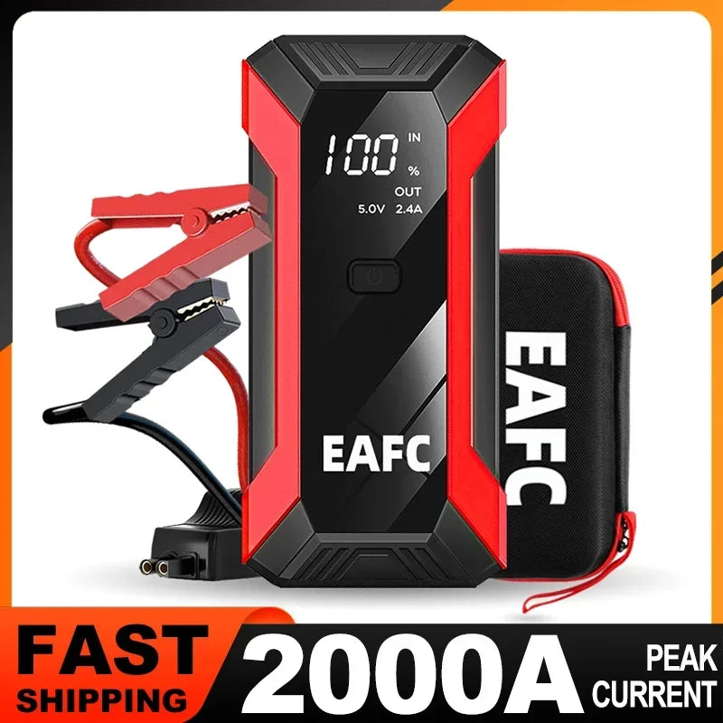 Portable Car Jump Starter 600A 12V – Emergency Battery Booster Power Bank for Petrol & Diesel Cars