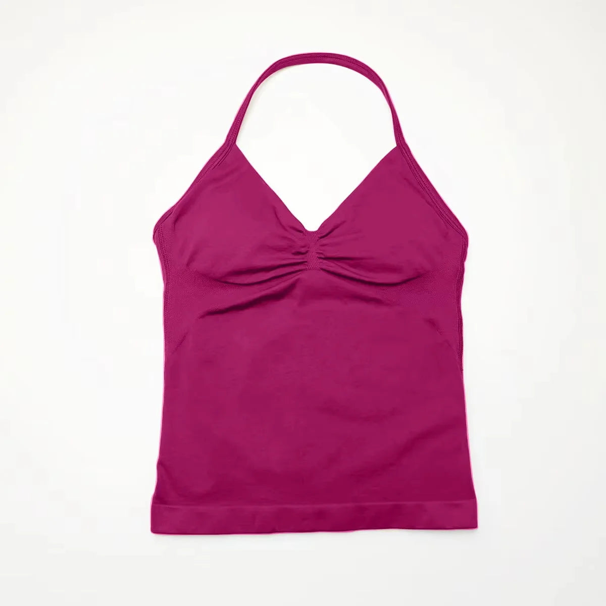Longline Strappy Yoga Sports Vest Women Gym Workout Halter Bra Top