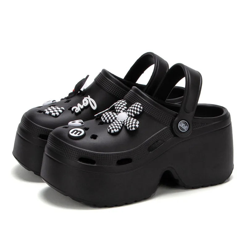 Women’s Chunky Platform Clogs Closed Toe Non Slip Summer Sandals