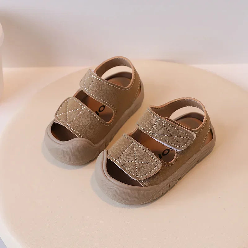 Toddler Boys Soft Sole Sandals Anti Collision Walking Beach Shoes