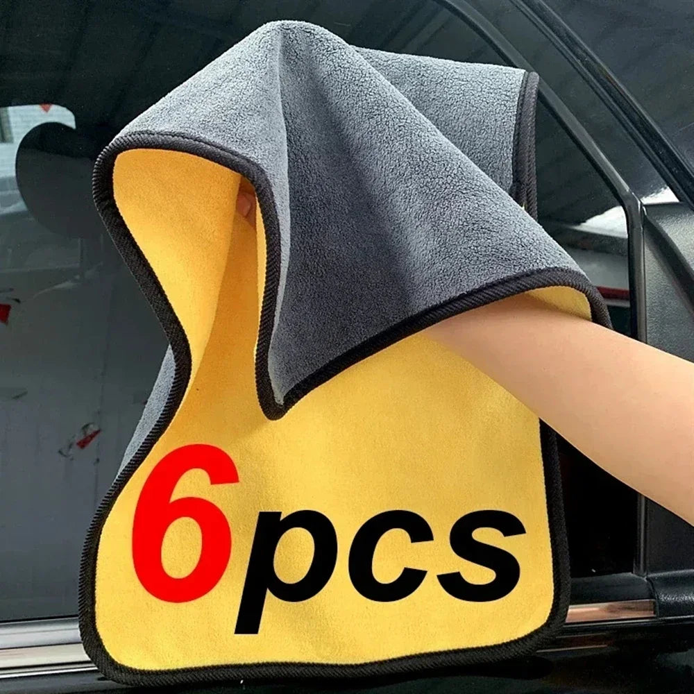 Microfiber Car Cleaning Towels – Ultra Soft Double Layer Drying Cloth for Car Detailing