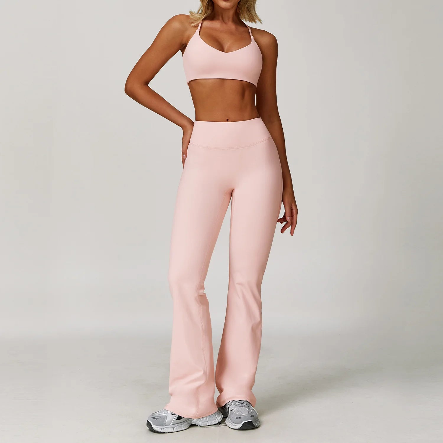 Women 2/3 Piece Yoga Set Gym Outfit Sports Bra Leggings Jacket Workout Fitness Set