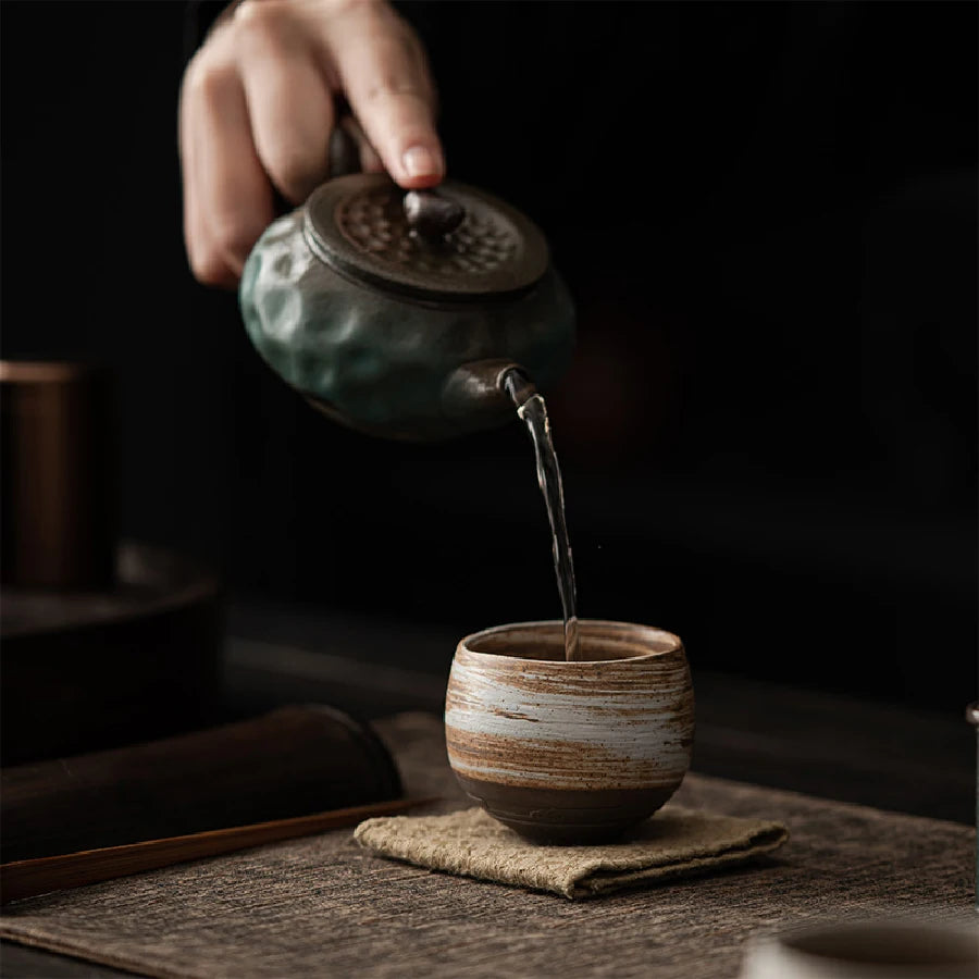 Stoneware Tea Cup 80ml Handmade Kung Fu Tea Single Cup
