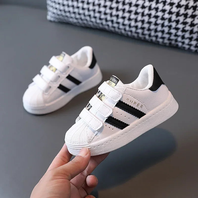 Kids White Sneakers Breathable Casual Shoes