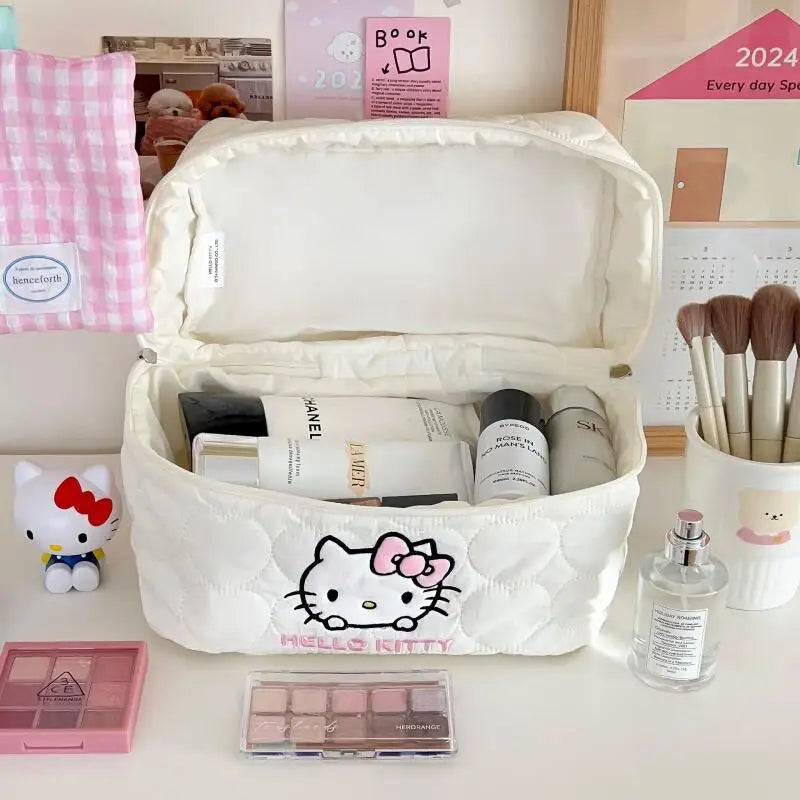 Kitty Makeup Bag Waterproof Travel Toiletry Organizer Cosmetic Case