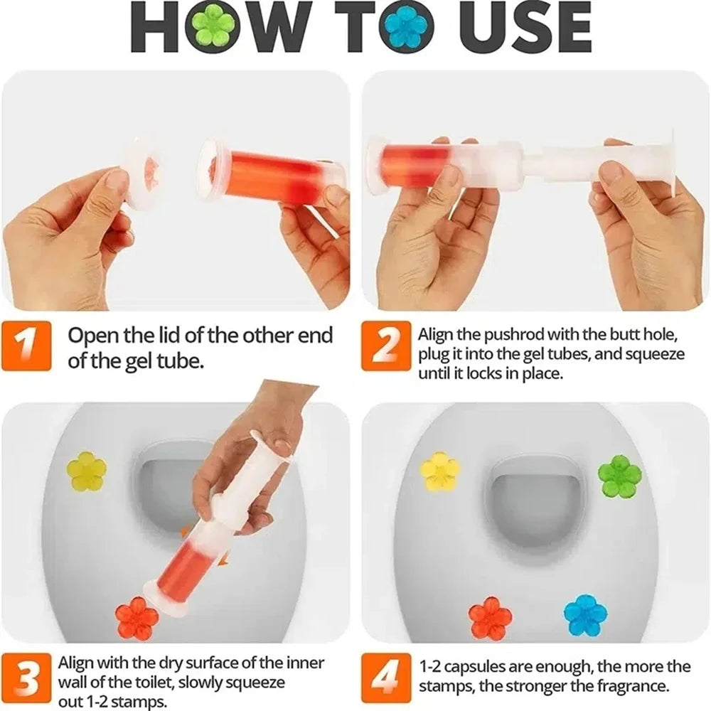 Flower Aroma Toilet Cleaning Gel Deodorant Cleaner