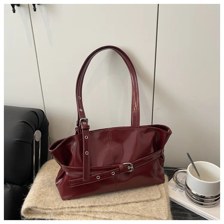 Women Retro Tote Bag Large Capacity Shoulder Handbag