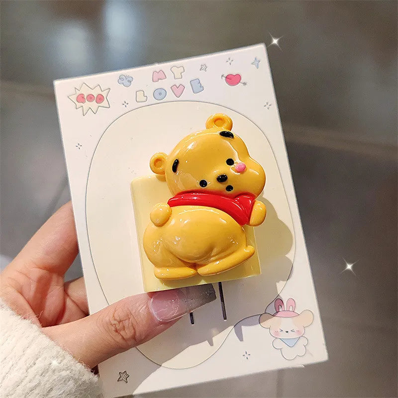 Cartoon Winnie the Pooh Charger Cable Protector iPhone Case 18/20W Data Cable Bite Shell