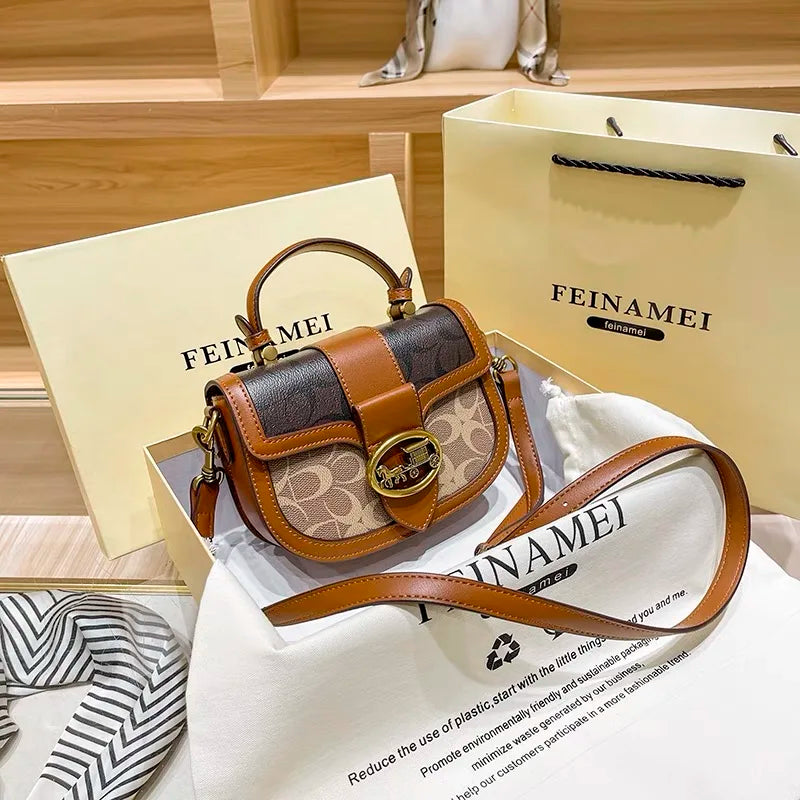 Women Minimalist Contrast Crossbody Box Bag