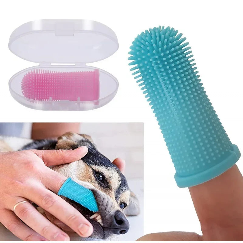 Soft Pet Finger Toothbrush – Silicone Dental Brush for Dogs and Cats