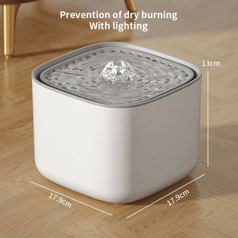 3L Cat Water Fountain Automatic Filter Quiet USB Pet Water Dispenser