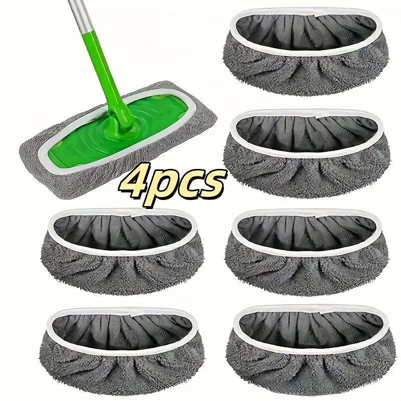 Reusable Mop Pads 4PCS Ultra Fine Fiber High Absorbent Cleaning Replacement Pads