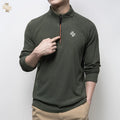 Men Long Sleeve Running T Shirt Breathable Fitness Outdoor Sports Business Casual Top