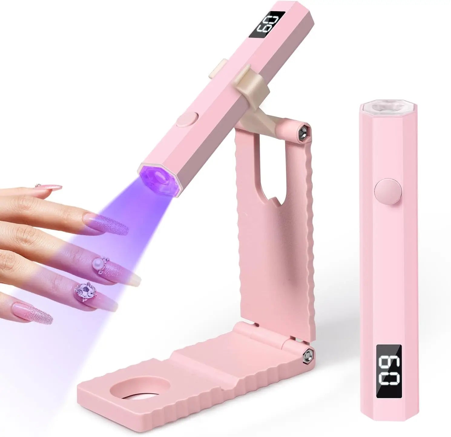 Cordless UV LED Nail Lamp – Portable Foldable USB Gel Nail Dryer for Manicure