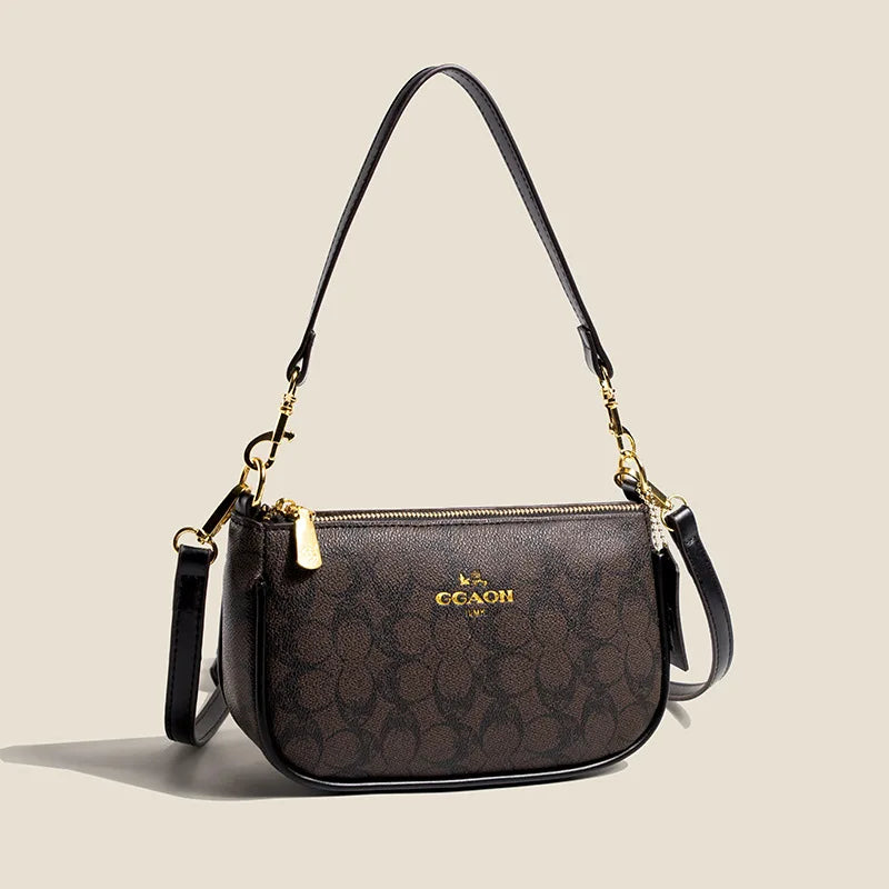 Women Vintage Leather Underarm Shoulder Bag Crossbody