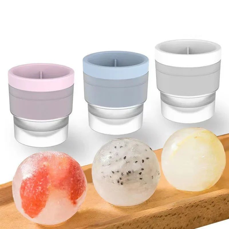 Round Silicone Ice Ball Mold – Sphere Ice Maker for Whiskey and Cocktails