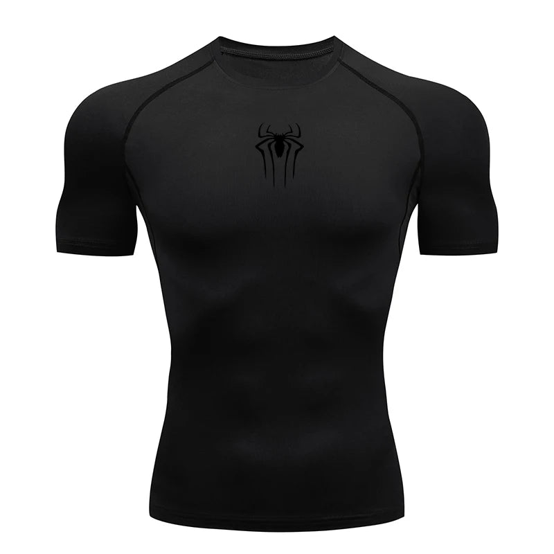 Men Compression Short Sleeve Quick Dry Gym Running Fitness T Shirt