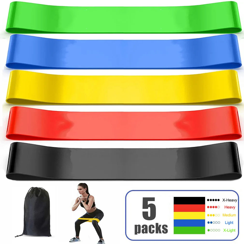 Yoga Latex Resistance Band Hip Lift Thin Legs Workout Elastic Tension Band Bodybuilding