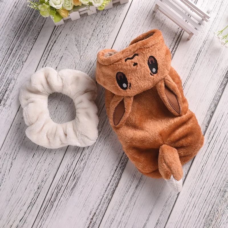Small Medium Dog Halloween Fleece Costume Warm Pet Coat for Corgi French Bulldog