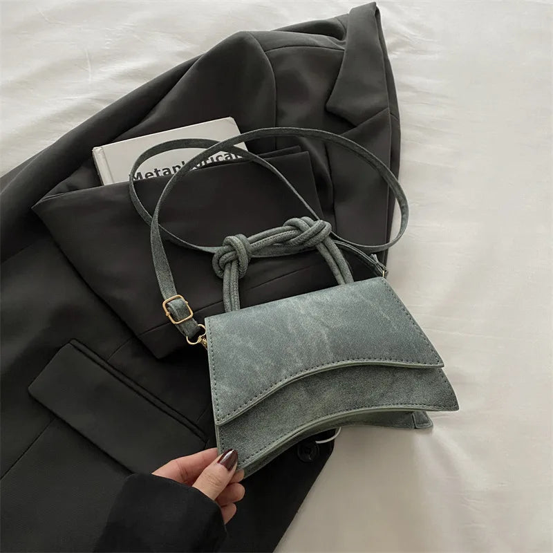 Women Crossbody Shoulder Bag Simple Square Handbag