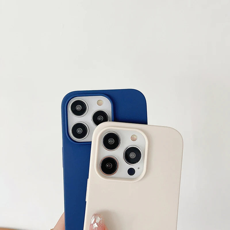 Candy Color Silicone Soft Matte Frosted Ultra Thin iPhone Case