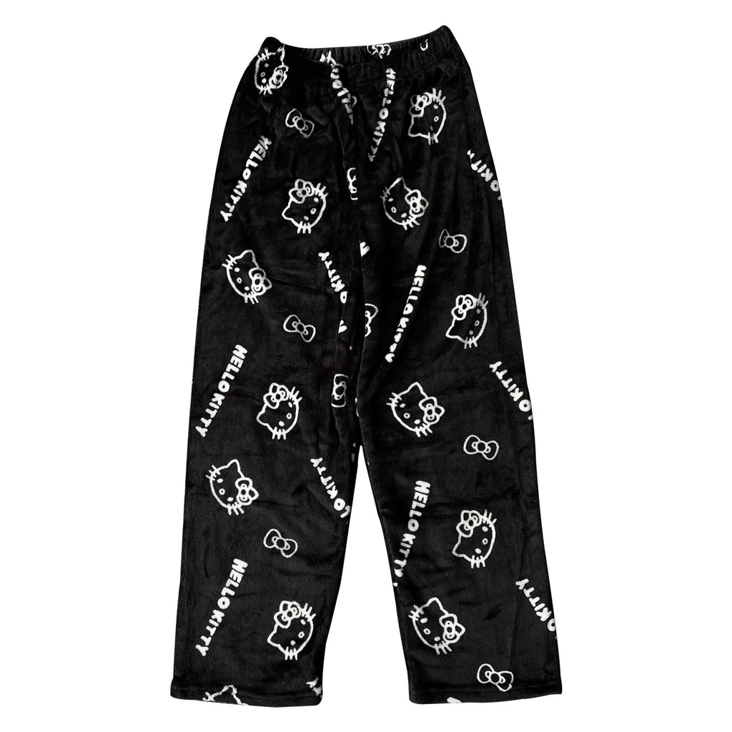 Hello Kitty Pajama Pants Cartoon Sanrio Women Sleepwear Home Trousers